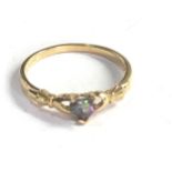9ct gold mystic topaz ring weight 1.9g