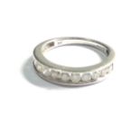 9ct white gold diamond half-eternity ring (2.7g)