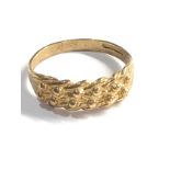 9ct gold keepers ring weight 2.8g