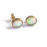 9ct gold opal earrings weight 1.7g