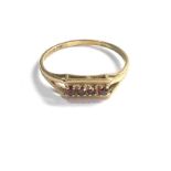 9ct gold garnet ring weight 1g