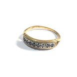 18ct gold vintage sapphire dress ring (2g)