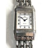 Rare Jaeger -le-coultre Reverso ladies stainless steel wristwatch and bracelet 260.8.86 846/1 JLC