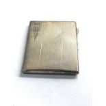 Engine turned silver cigarette case 91g