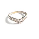 9ct white gold cz ring weight 1.8g
