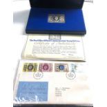 Boxed the post office official commemorative stamp edition 1952-1977 silver stamp 74g