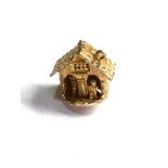 9ct gold articulated house charm weight 3.9g