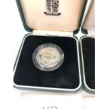 2 x 1995 & 1996 silver proof £2 Coins COA boxed second world war & commemorating the tercentenary of