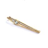 Vintage diamond & Topaz brooch measures approx 5cm weight 2.8g