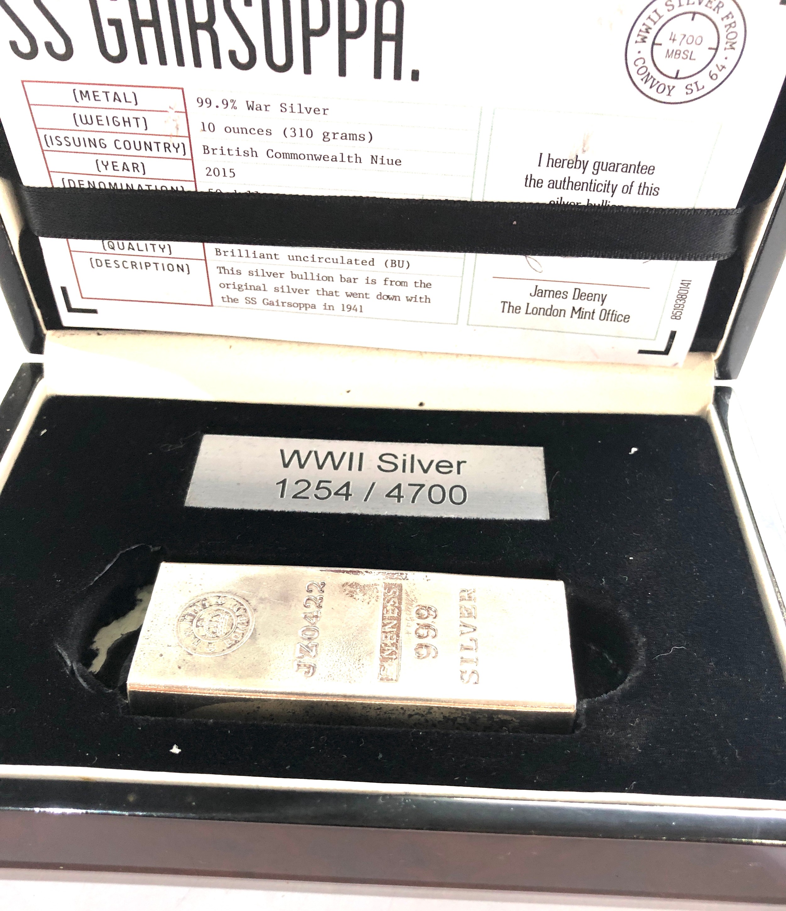 Boxed 999 silver 10 oz bullion bar - Image 2 of 3