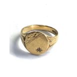 9ct gold signet ring weight 4.8g