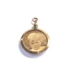 Small antique 9ct gold photo locket pendant