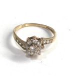 9ct gold stone set dress ring 2 g