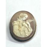 Victorian cameo brooch measures approx 4.8cm by 3.7cm