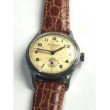 Vintage gents J.W.Benson Tropical wristwatch watch is ticking but no warranty given