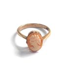 9ct gold cameo ring weight 2.4g