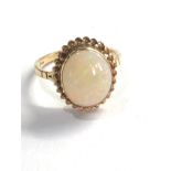 9ct gold opal ring weight 2.3g
