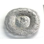 Vintage Finland ornate silver cherub dish hallmarked for 1956 measures approx 16cm dia weight 132g