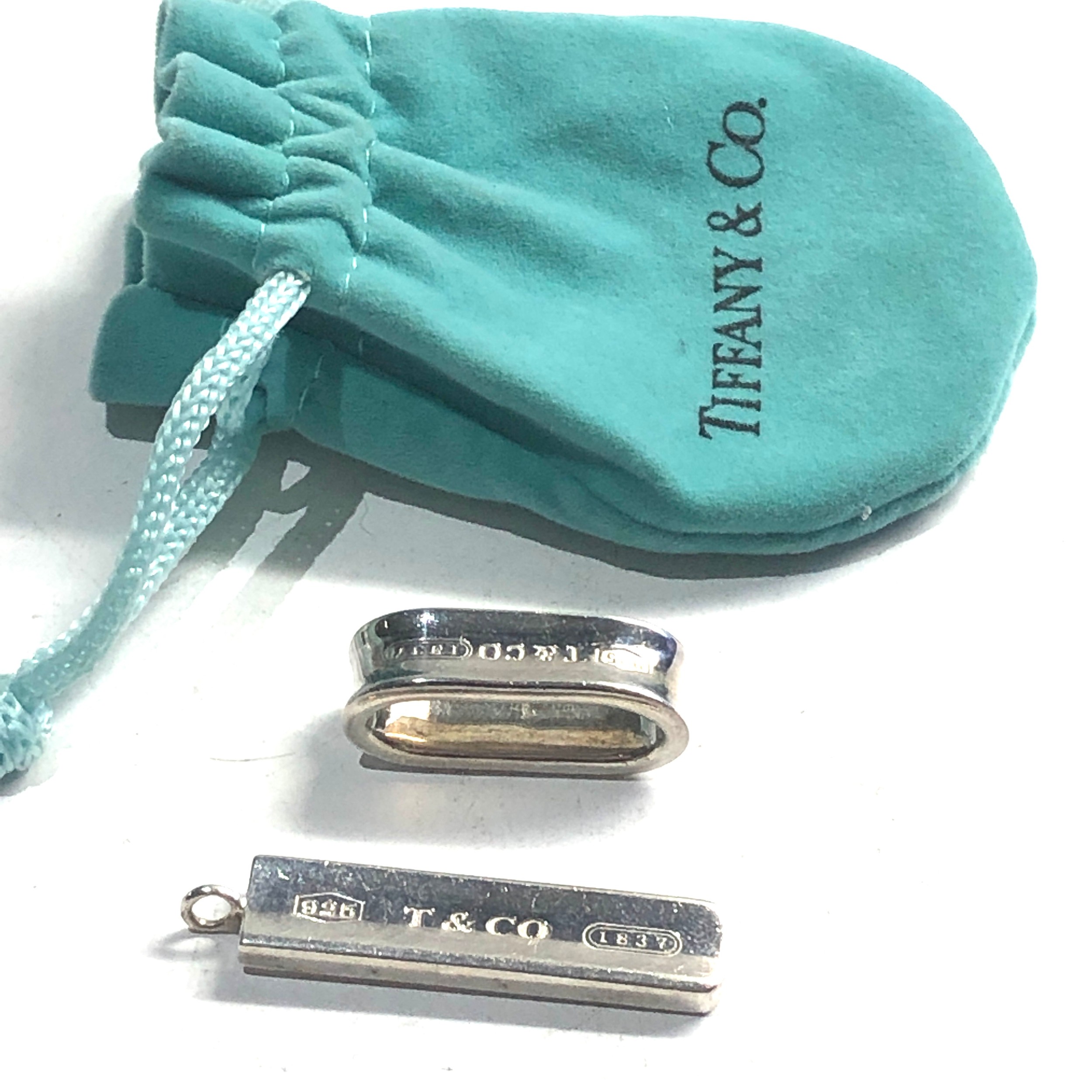 2 x Tiffany and Co sterling silver pendants