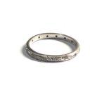 18ct white gold vintage diamond eternity ring (3g)