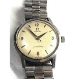 Vintage Omega seamaster cal 600 17 jewel hand wind movement No 18619062 fully wound omega s/steel