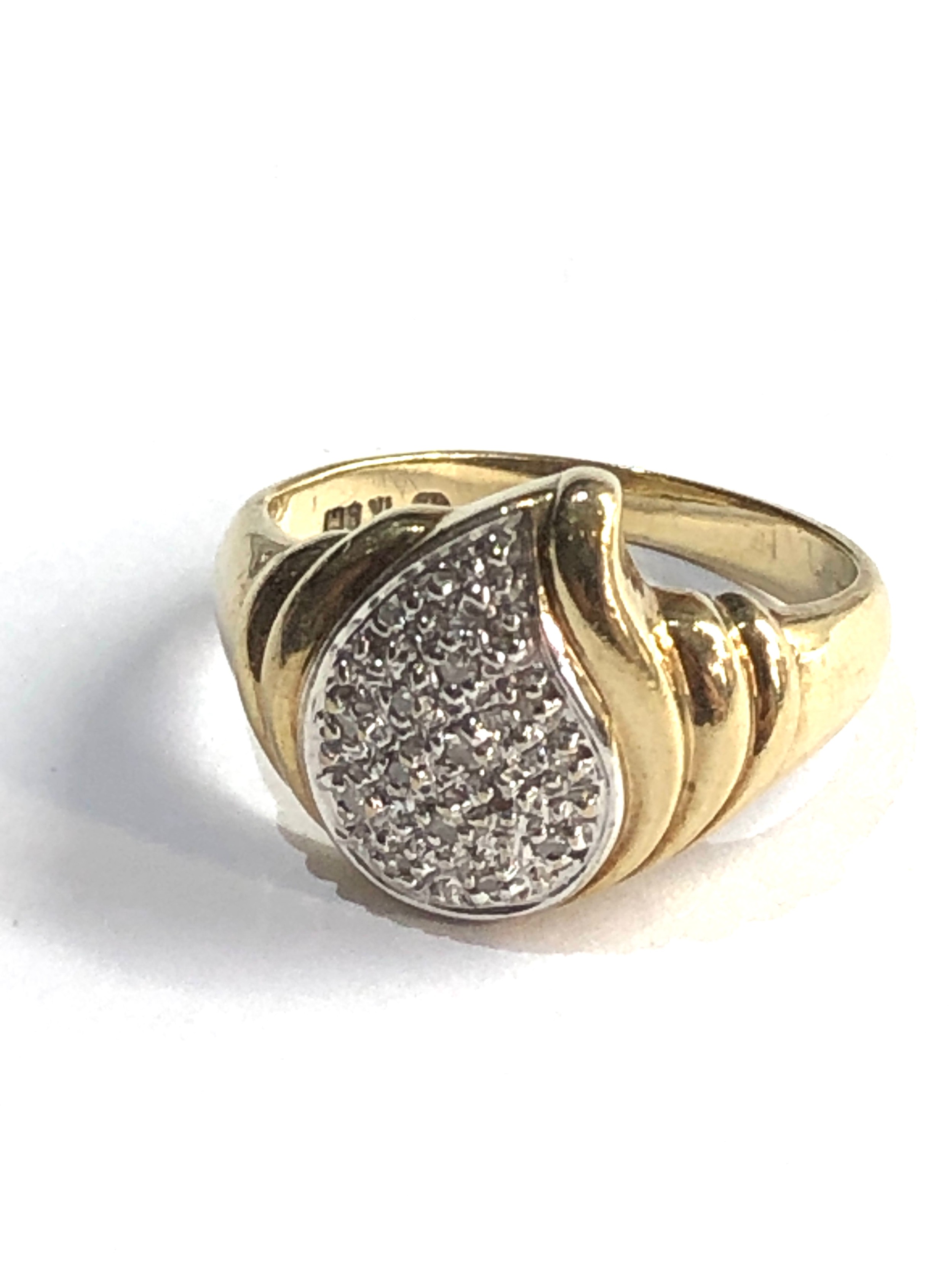9ct gold diamond ring 4.5g - Image 2 of 3