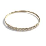 9ct gold diamond bangle 0.25 ct diamonds weight 6g