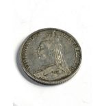 Victorian silver 1891 crown