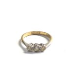 18ct gold & platinum vintage synthetic spinel ring (2.4g)