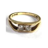 18ct gold diamond ring 0.25g 3.5g