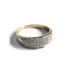 9ct gold diamond dress ring 2.7g 0.25ct diamonds