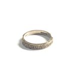 18ct white gold vintage diamond half-eternity ring (2.4g)