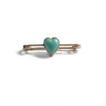 Small 9ct gold heart bar brooch (1.4g)