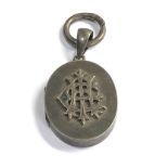 Victorian silver locket measures approx 5cm drop by 2.5cm wide