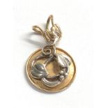 9ct gold clogau pendant weight 3g