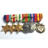 ww2 mounted medal group including Dunkirk medal