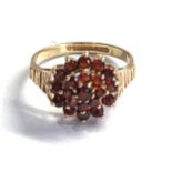 9ct gold garnet ring weight 3g