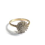 9ct gold vintage cz stone set ring (2.6g)