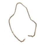 Antique 9ct bletcher chain, missing clasp, approximate weight 6.2g
