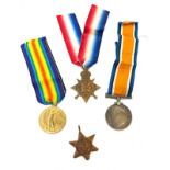 WW1 Mon star group Trio medals 1914 - 15 Star , British War and Victory medal, rim reads: 8527 PTE E