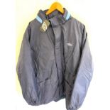 Mens new with tags Umbro navy stadium coat, size XXL