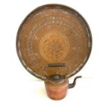 Copper larger charger, diameter 24 inches, large copper kettle