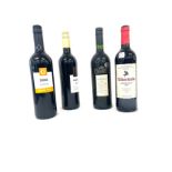 Selection 4 bottles of red wine, to include Shiraz, Merlot, Red Muscadel, Libertario