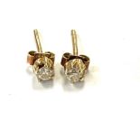 9ct gold diamond stud earrings