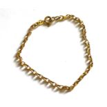 9ct gold ladies bracelet, approximate weight 4.3g, approximate length 7.5 inches