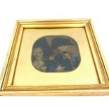 Framed early 19th century napoleon glass picture measures approx 7" square