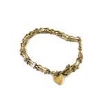 9ct gold gate bracelet, approximate weight 3.9g