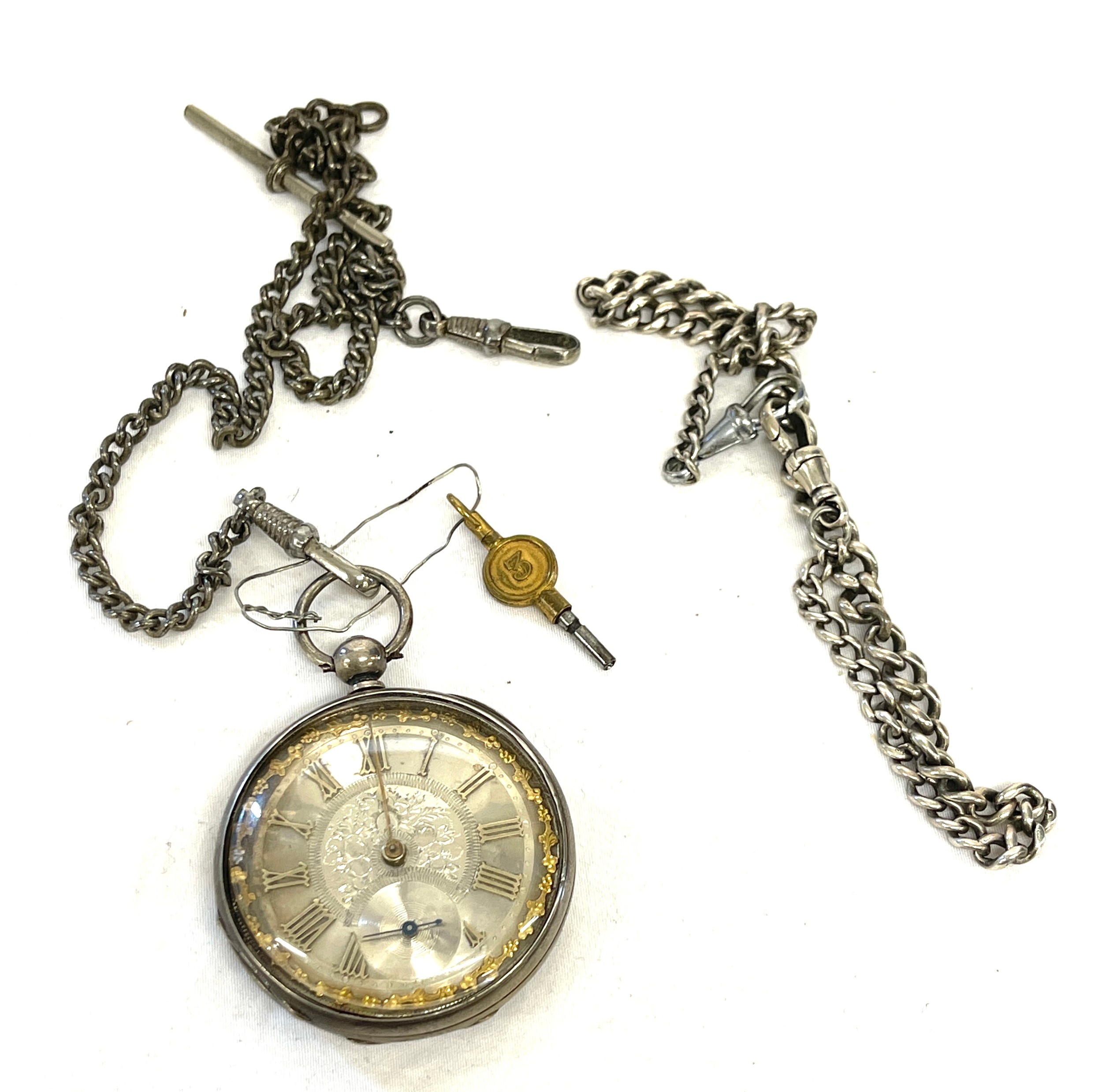 Gents silver pocket watch - Image 2 of 4