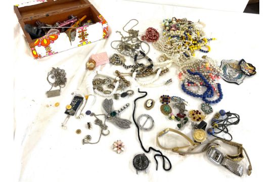 Selection of costume jewellery to include various mens such as a Precision watch face etc - Image 1 of 6