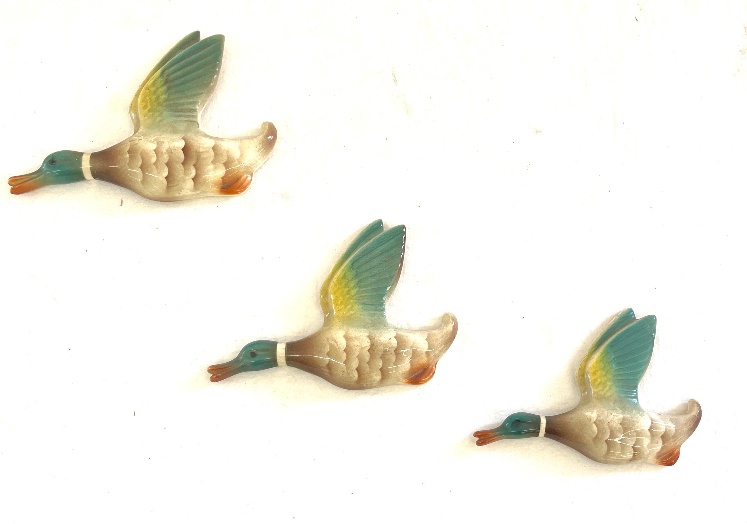 Set of 3 vintage flying ducks